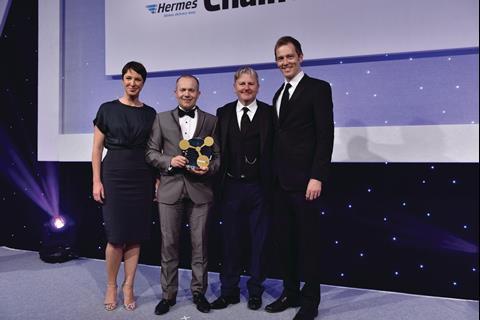 The Cinram Supply Chain Innovation Project of the Year winner Amazon and Smiths News with NetDespatch and Blackbay, Pass My Parcel